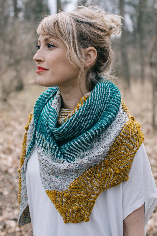 Bauble Brioche Shawl